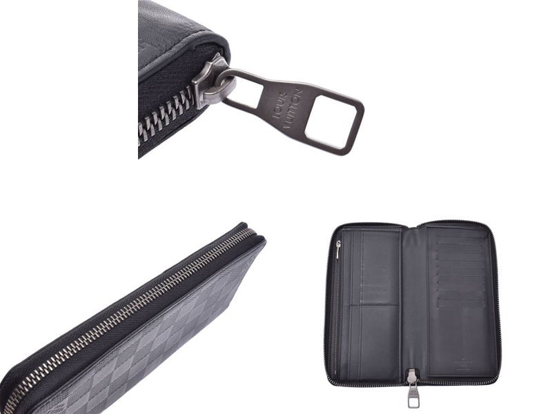 ルイヴィトン ダミエアンフィニ ジッピーウォレットヴェルティカル 黒