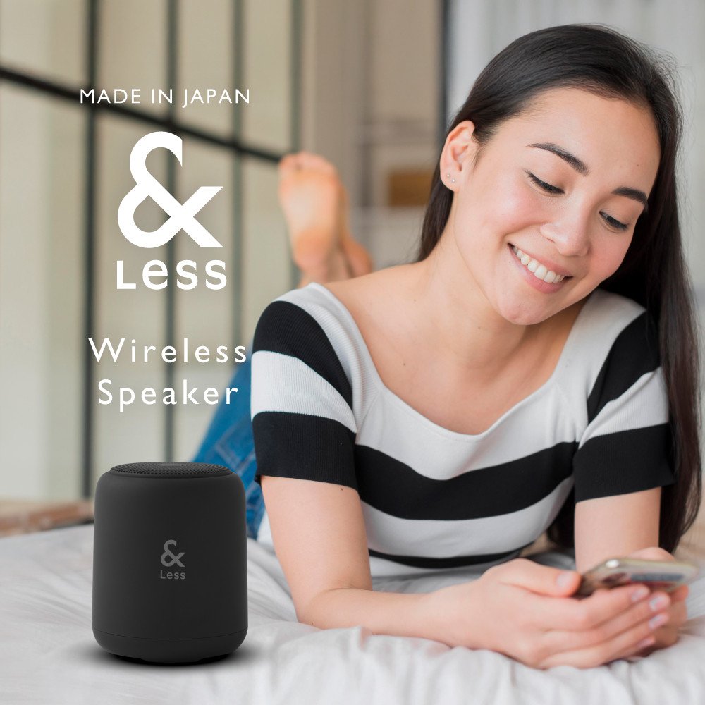 ワイヤレススピーカー ブラック Bluetooth Ver.5.3 【日本製】 高音質