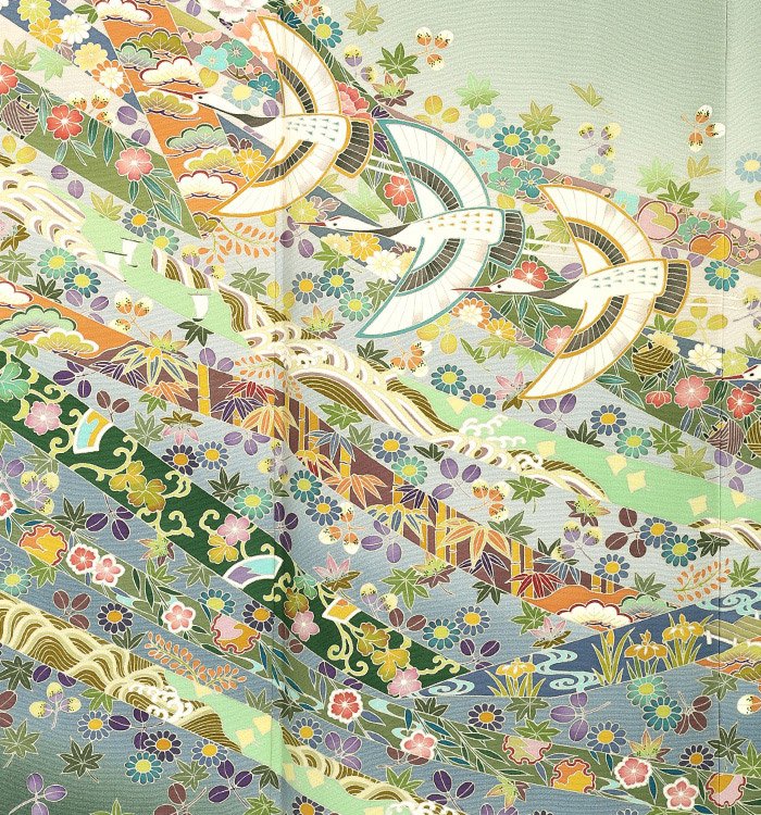 手描友禅作家 五つ紋色留袖 No.DA-0948-Mサイズのレンタル｜きもの365