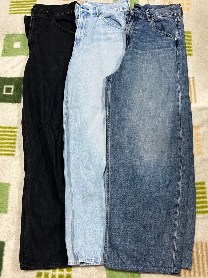 UNIQLOバギーカーブジーンズ3色セット サイズ28 2025.9.8 色違いで持っている、 お気に入りの…👖🪞 @uniqlo_jp #バギー
