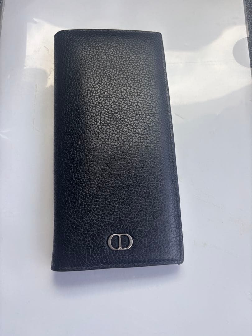 【極美品】ディオール CDアイコン バーティカル 2つ折りウォレット 長財布 黒 クリスチャン・ディオール CD Icon バーティカル 2つ折りウォレット