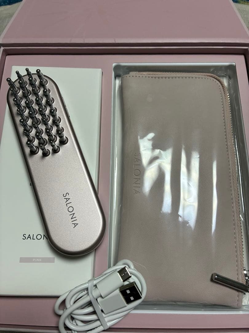 SALONIA EMSリフトブラシ SAL2313 ピンク　　　専用ポーチ付き Amazon.co.jp: SALONIA サロニア EMS リフトブラシ ピンク ギフトBOX
