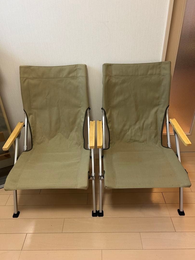 スノーピーク　ローチェア30 カーキ（2脚セット） スノーピーク ローチェア カーキ ② SNOW PEAK アウトドアチェア 2脚